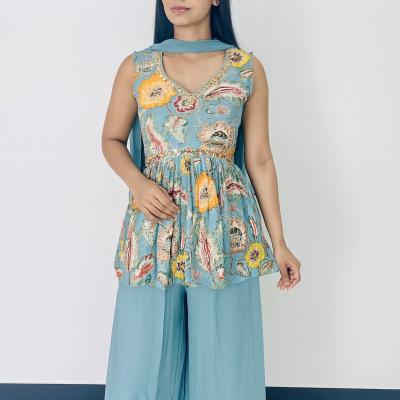 YELLOW COTTON PRINTED