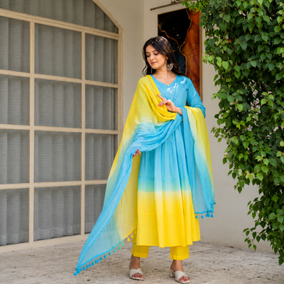 YELLOW  COTTON 3 PCS SET