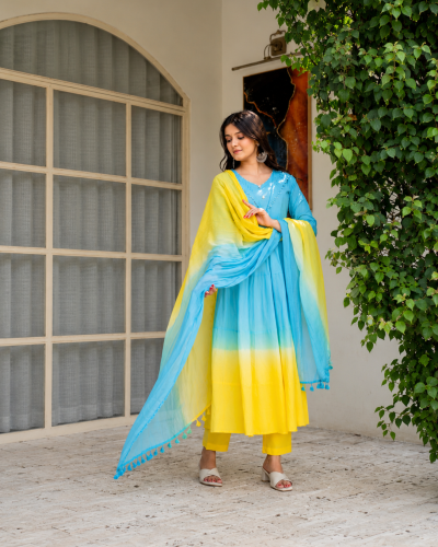 YELLOW  COTTON 3 PCS SET